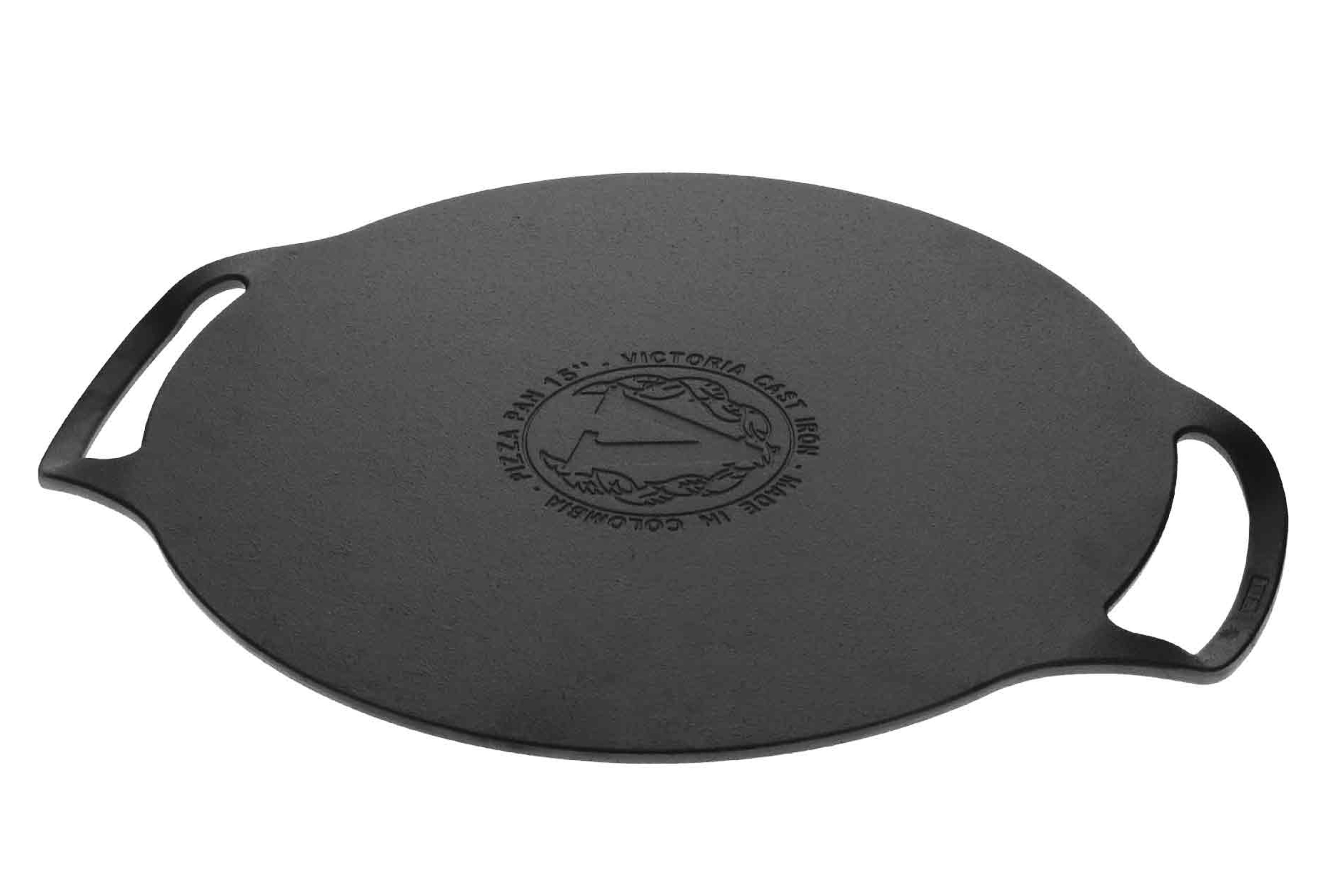 Bagejern, to håndtag, emaljeret støbejern