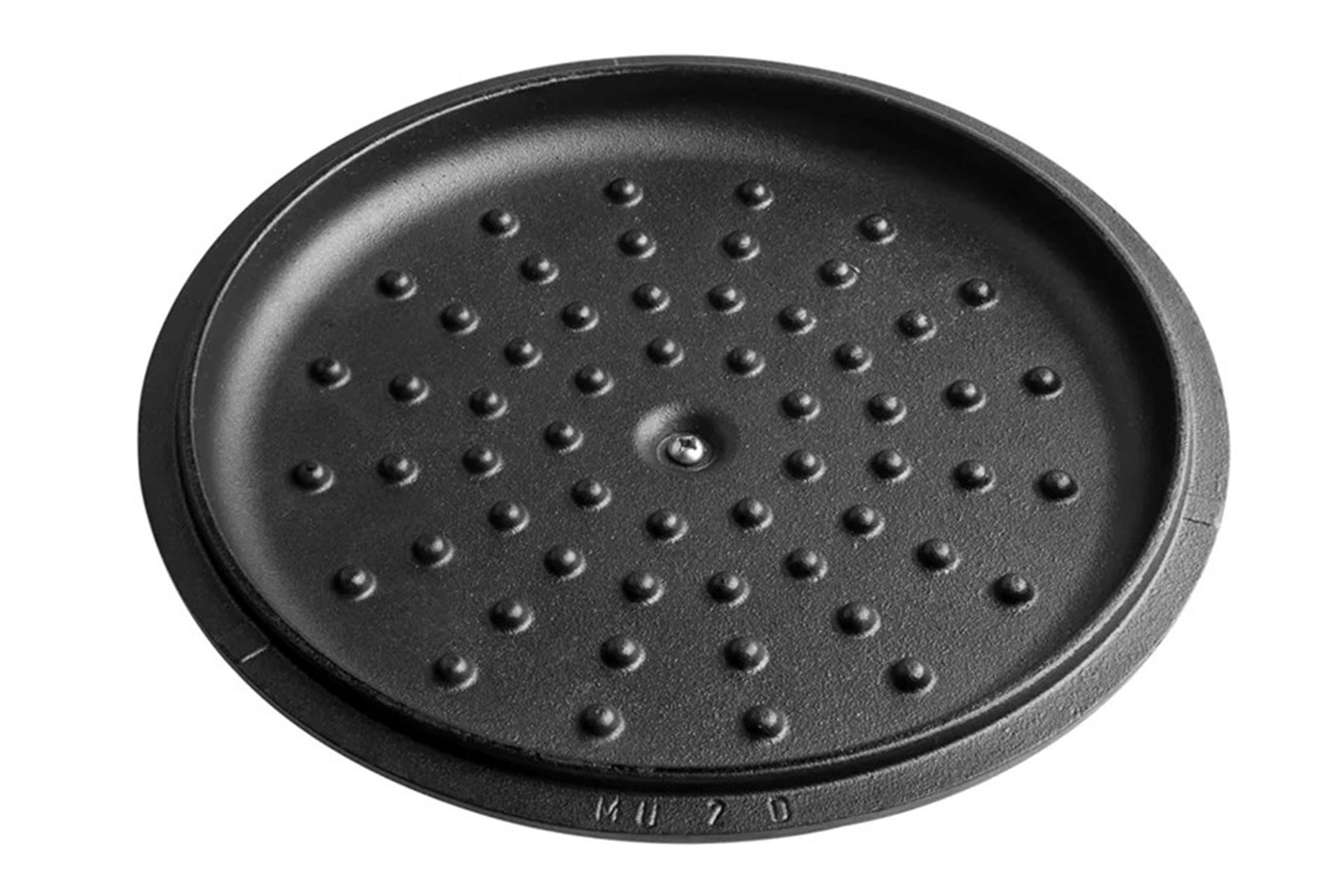 Gryde med låg, emaljeret støbejern