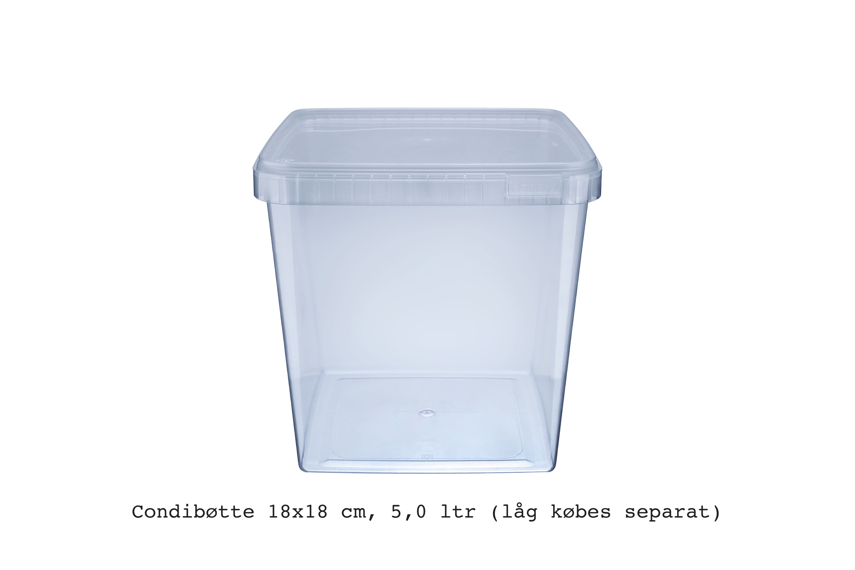 Condibøtte 18x18 cm, plast