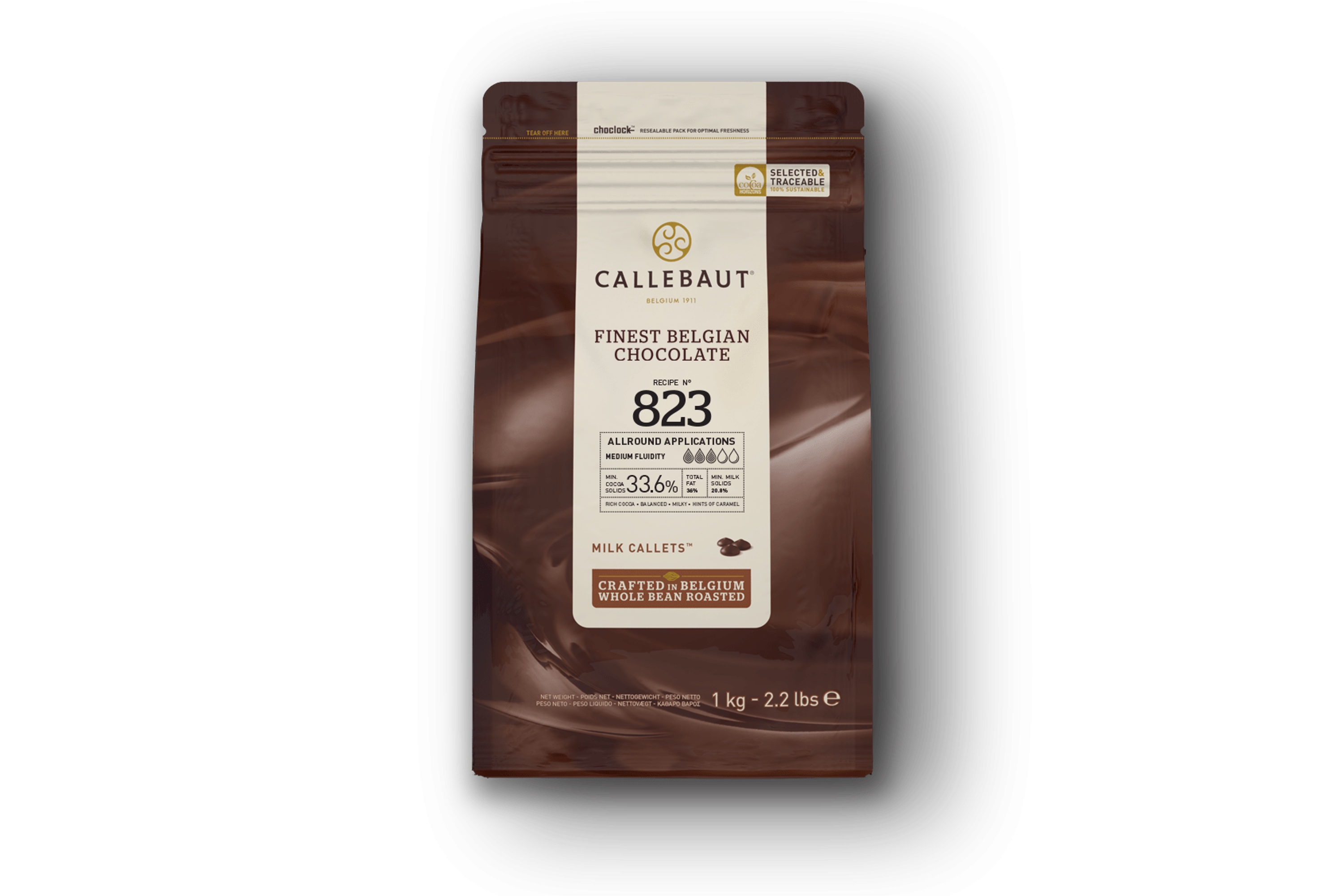 Chokolade, lys 823, perler, 1 kg