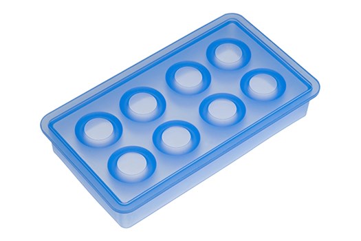 Isterningbakke til kugler, Ø 3,3 cm, silikone