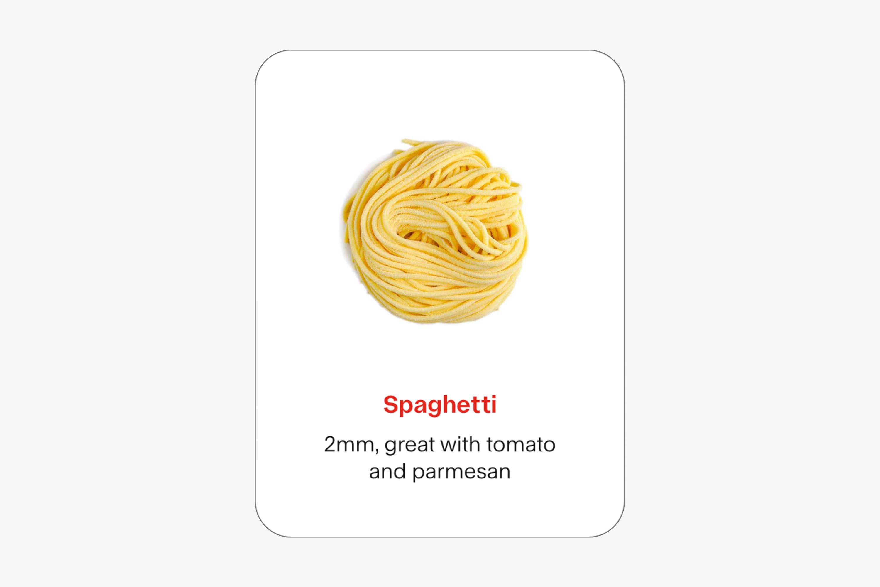 Pastavalse, spaghetti, Simplex iPasta