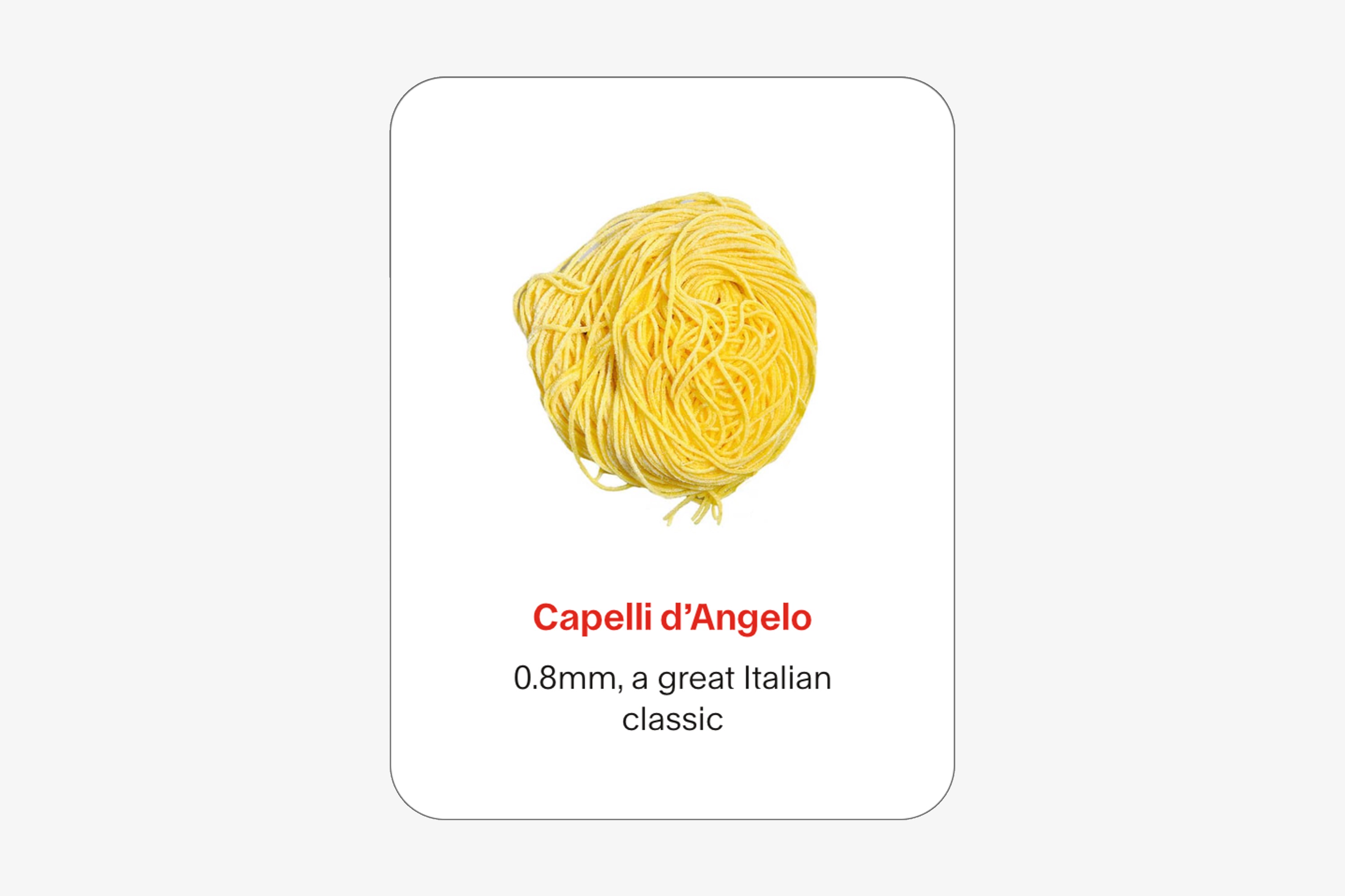 Pastavalse, englehår, Capelli d’Angelo, Simplex iPasta