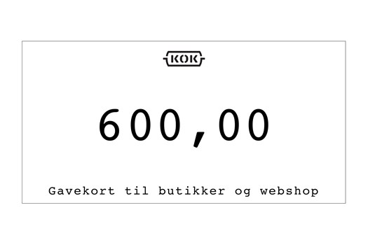 Gavekort 600 kr.