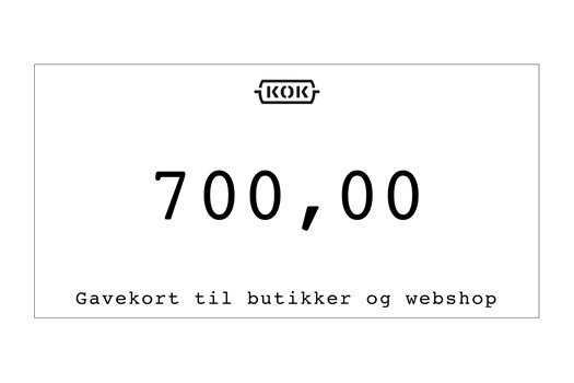 Gavekort 700 kr.