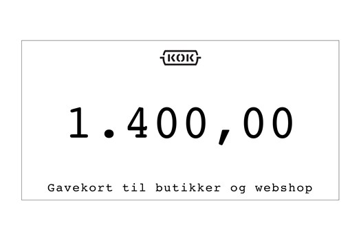 Gavekort 1.400 kr.