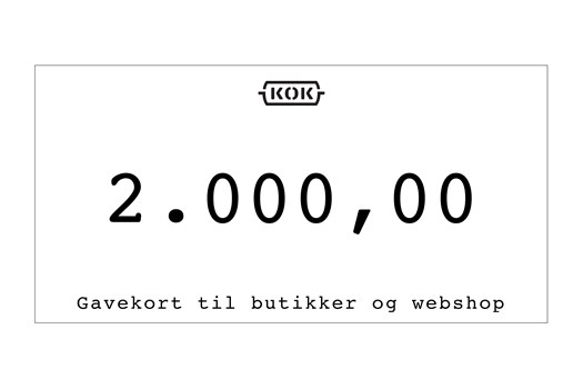 Gavekort 2.000 kr.