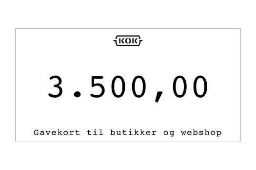 Gavekort 3.500 kr.