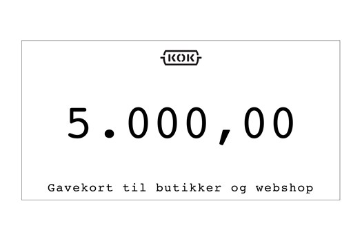 Gavekort 5.000 kr.